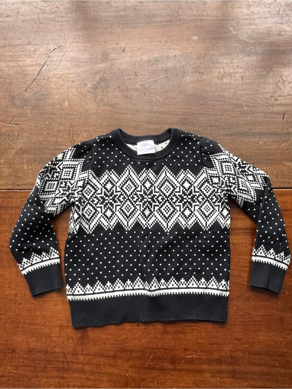 Black & White Fair Isle Kid’s Sweater